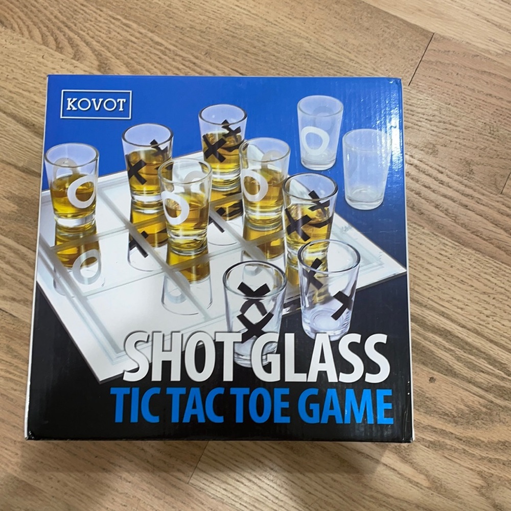 New Party game: shot glass tic tac toe